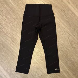 lululemon athletica Black Logo-Print High-Waist Leggings 23”